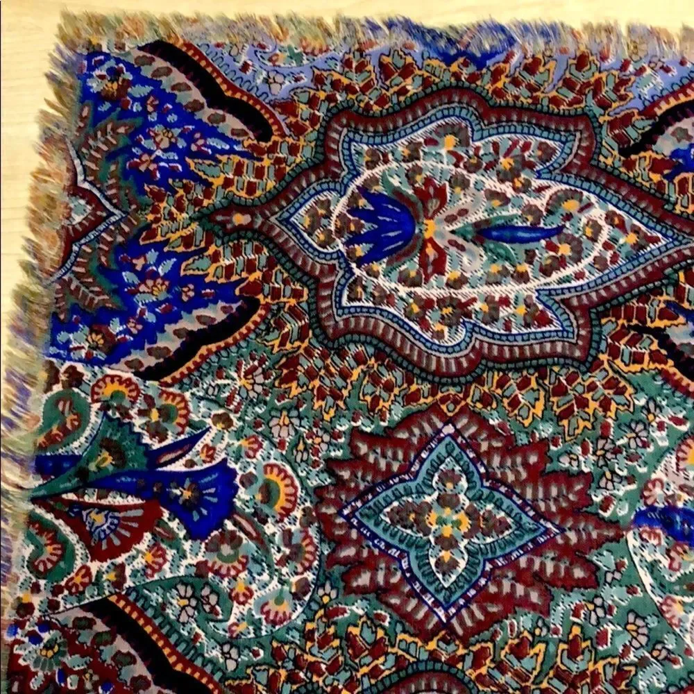 49”x51” vintage square shawl or wrap
